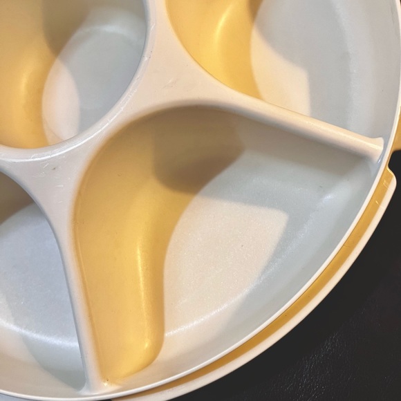 Vintage Tupperware Divided Veggie Fruit Dip Party Tray Bottom Tray For Ice - Picture 6 of 13